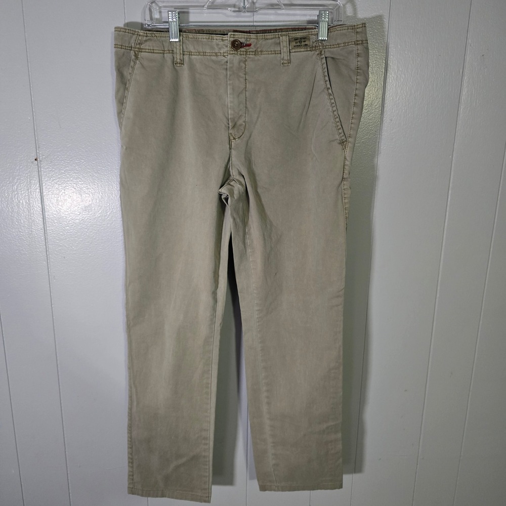 Tommy Hilfiger Men's 34x32 Tan‎ Khaki Chino Pants Authentic Fit Straight Leg